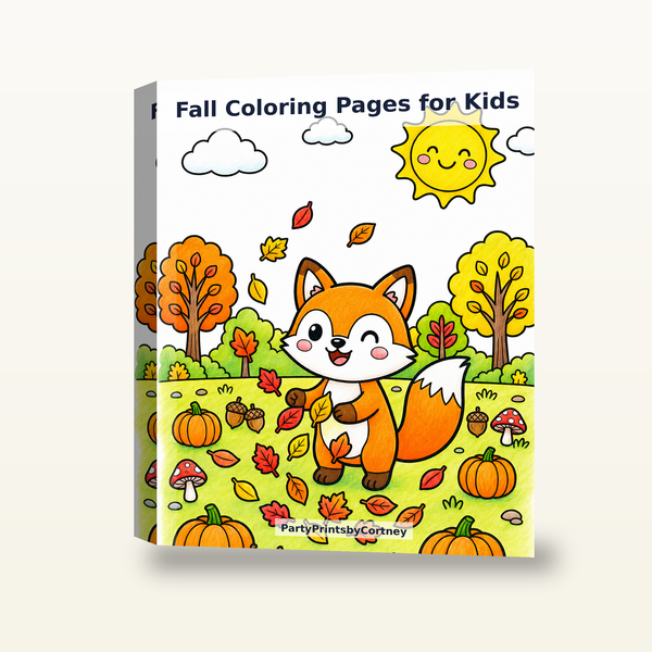 Fall Coloring Pages for Kids, 50 Cute Printable Autumn Coloring Sheets, Pumpkin Patch and Woodland Animals